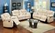 Furniture of America® Barbado Ivory Manual Reclining Sofa-1