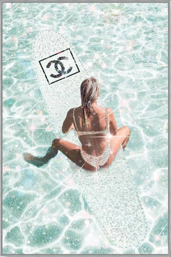 Classy Living Adventurous Glamorous Poolside Art Wall Art-0