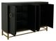 International Furniture Direct Dark Ebano Charcoal Black Console-3