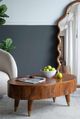 A & B Home Brown Oval Wooden Coffee Table-4