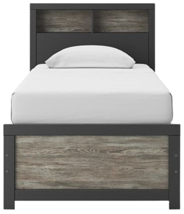 Signature Design by Ashley® Broachmyn Black/Gray Twin Bookcase Bed-2