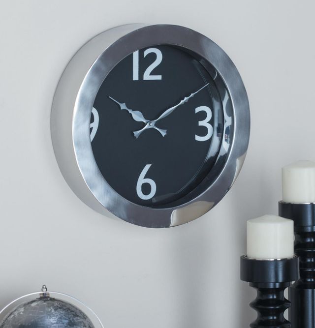 Deco Marche Silver 12" Wall Clock-3