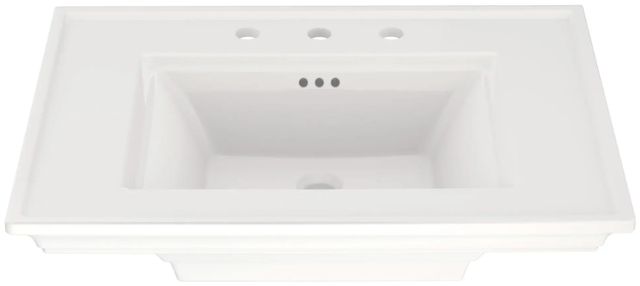 American Standard Town Square® S White 8" Widespread Pedestal Sink Top-1
