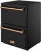 Thor Kitchen Gordon Ramsay Collection 24” 5.4 Cu. Ft. Anti-Fingerprint Black Built-In or Freestanding Under the Counter Refrigerator Drawer with Bronze Handle-3