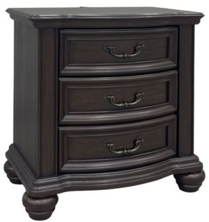 Elements International Brunswick Mahogany Nightstand