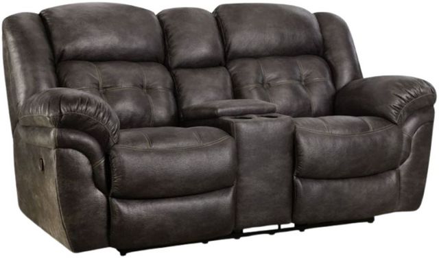 HomeStretch Frontier Charcoal Manual Reclining Loveseat