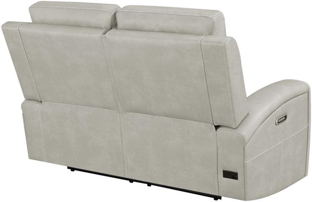 Coaster® Brickston Grey Power Reclining Loveseat with Power Headrest and Lumbar-4