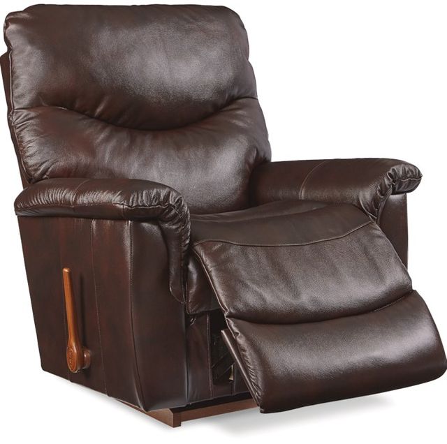 La-Z-Boy® James Walnut Leather Manual Rocking Recliner-2