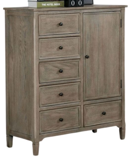 Furniture of America® Vevey Wire-Brushed Warm Gray Armoire-0