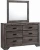 Elements International Nathan Gray Oak Dresser and Mirror-0