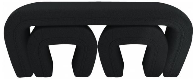 Meridian Furniture Odelia Black Boucle Bench-1