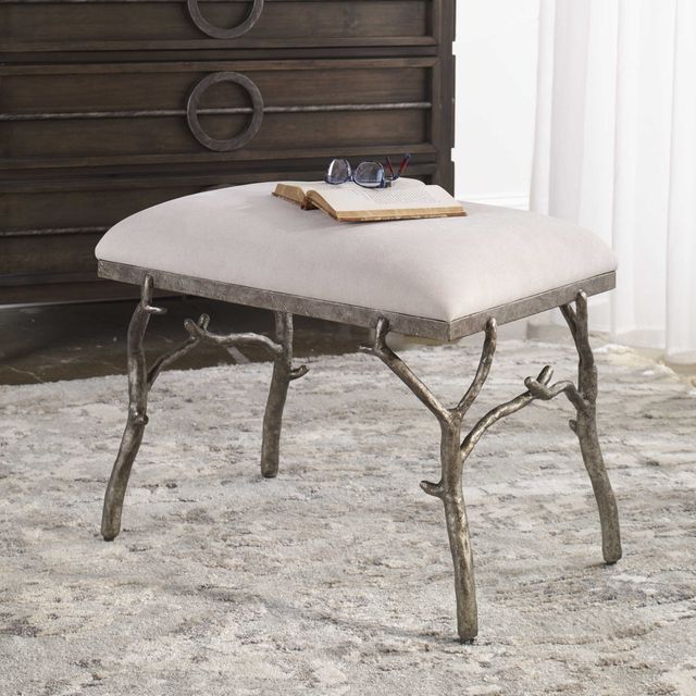 Uttermost® Lismore Off-White Small Bench-1