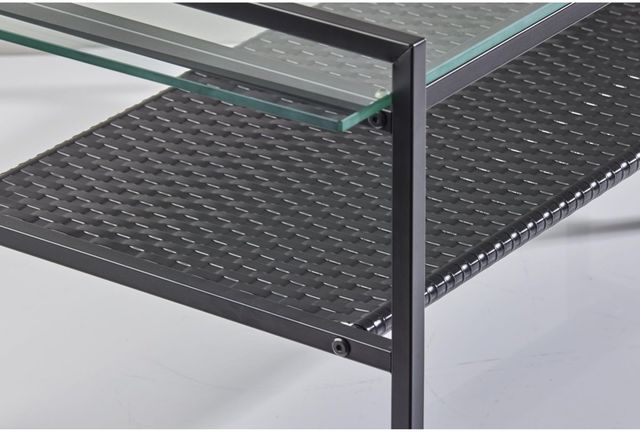 Adesso® Pearson Glass Top Dining Table with Black Base-1