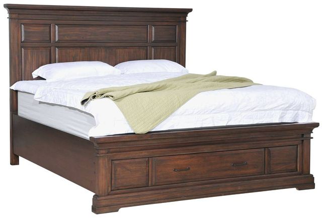 Napa Furniture Design Richmond Brown Eastern King Panel Storage Bed-0
