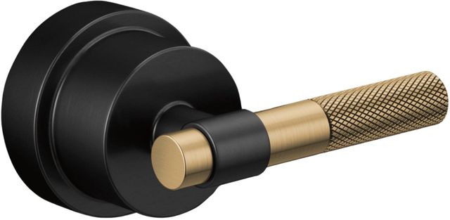Brizo Litze® Matte Black/Brilliance® Luxe Gold® Pressure Balance Valve Only Trim T-Lever Handle Kit-0