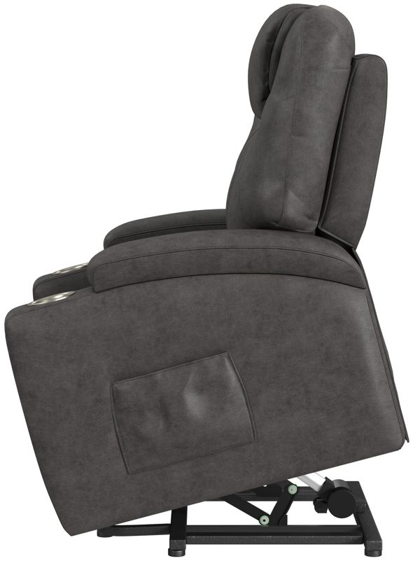 Elements International Kenmore Dark Gray Lift Power Recliner Chair-3
