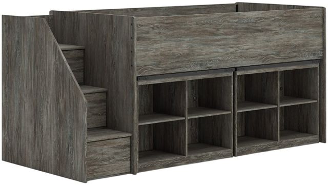 Signature Design by Ashley® Frandern Warm Gray Youth Twin Loft Bed with Bookcase Storage-0