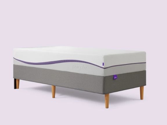 High-quality mattress foundation on a bed frame High-quality mattress foundation on a bed frame