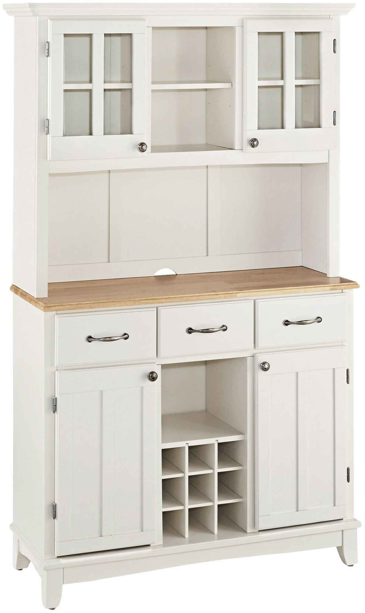 Homestyles® Buffet Of Buffets White/Natural Server With Hutch ...