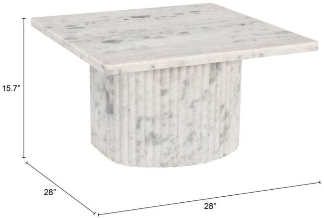 Zuo® Modern Irham Gray/White Coffee Table -1