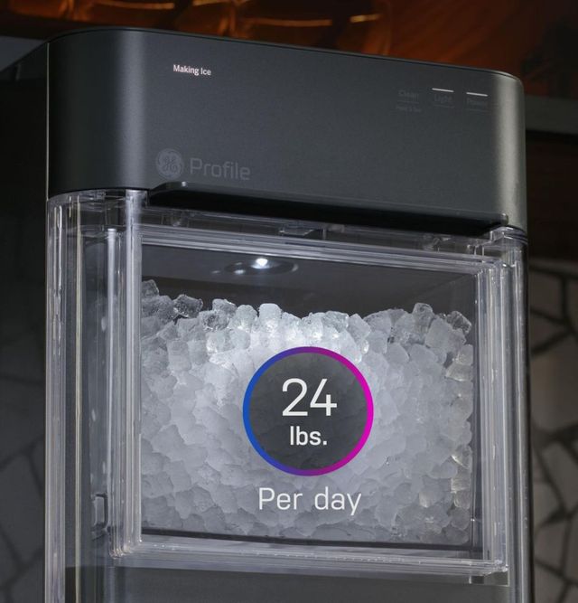 GE® Profile™ Opal™ 14" 24 lb. Stainless Steel Ice Maker-1