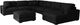 Elements International Arizona 7-Piece Steno Black Right-Arm Facing Sectional and Chaise-0