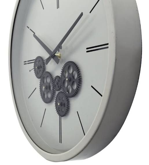 YHD Black/Off-White Contemporary Wall Clock-4