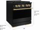 ZLINE Marino 30" Black Stainless Steel Pro Style Dual Fuel Range with 4-Burner DuoPro™ Cooktop and Electric Convection Oven and Polished Gold Accents-2