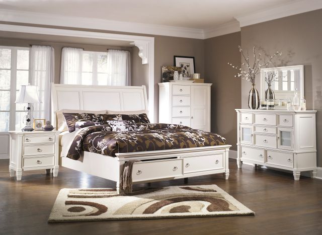 Millennium® by Ashley® Prentice 3-Piece White Queen Sleigh Bed Set-3