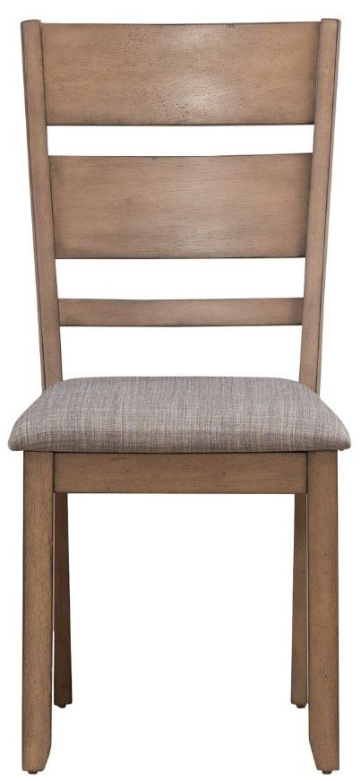 Liberty Furniture Brook Bay Gray/Sandstone Slat Back Side Chair-2
