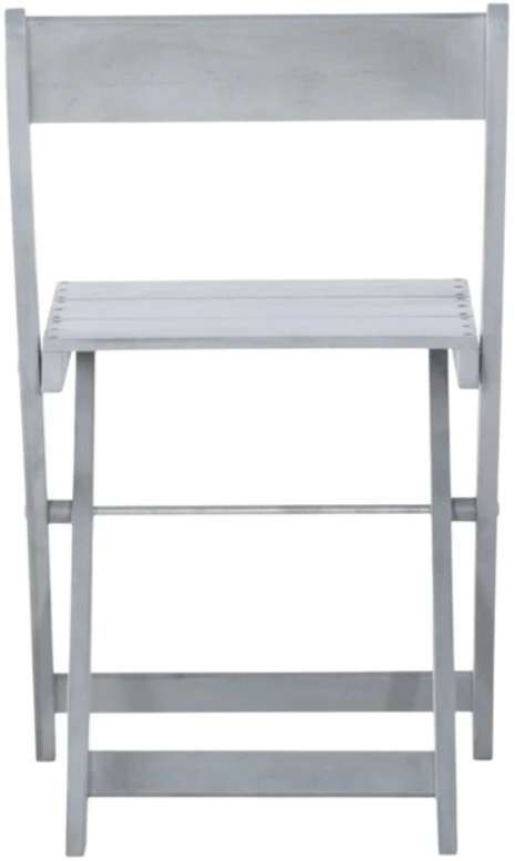 Linon Rockport 3-Piece Gray Wooden Outside Bistro Table Set-3