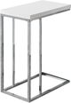 Monarch Specialties Inc. Glossy White Chrome Metal Accent Table-0