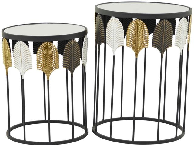 Deco Marche 2-Piece Black End Table Set-2