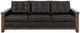 International Furniture Direct Walnut Black/Lacquer Reddish Brown Sofa-1