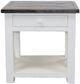 Million Dollar Rustic X Brace Brown/White End Table-0