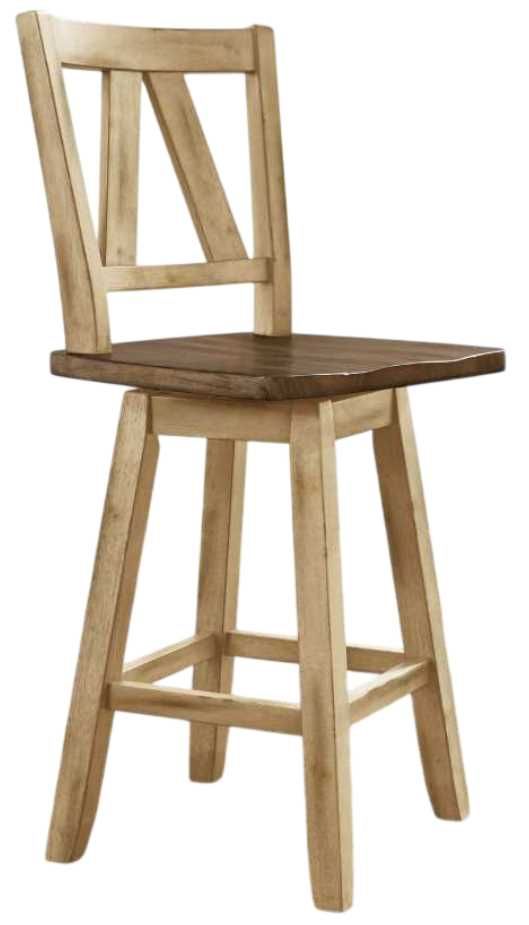 Liberty Furniture Lindsey Farm Brown/Natural Counter Height Swivel Dining Chair-0