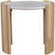 Moe's Home Collection Dala White Side Table with Oak Base -2