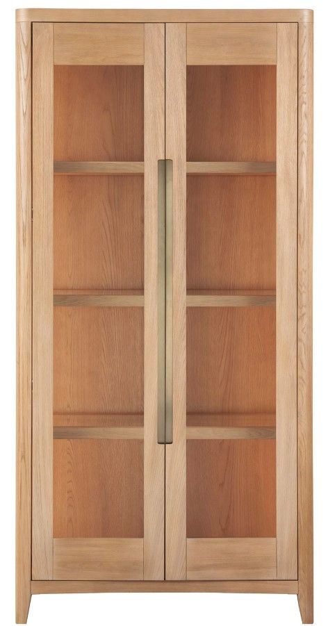 Universal Explore Home™ New Modern Zella Natural Oak Display Cabinet-1