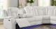 New Classic® Home Furnishings Orion Left Arm Facing White Sofa with Dual Recliner-0