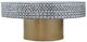 A & B Home Janus Gray and Ivory Capiz Coffee Table with Gold Base -1