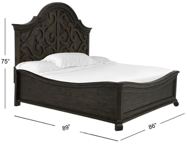 Magnussen Home® Bellamy Peppercorn King Shaped Panel Bed-2