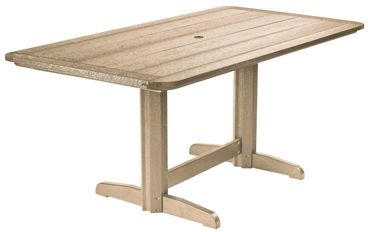 C R Plastics 72" Beige Rectangular Dining Table-0