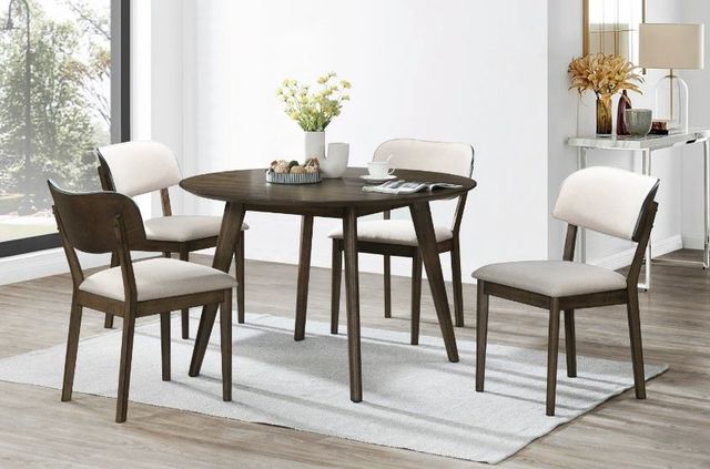 New Classic® Home Furnishings Rex 5-Piece Beige/Walnut Dining Set-3