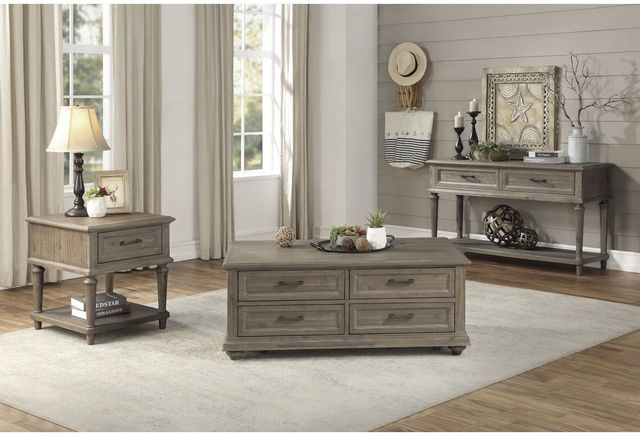Mazin Furniture Cardano Driftwood Light Brown End Table-3