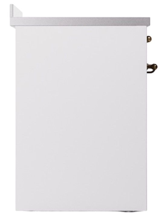 Ilve® Nostalgie II Noblesse 30'' White Pro Style Induction Range with Burnished Trim-2