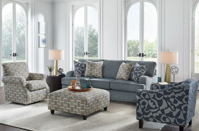 Fusion Furniture Bri Bluestone Tiddlywinks Denim Blue/Gray Accent Chair-1
