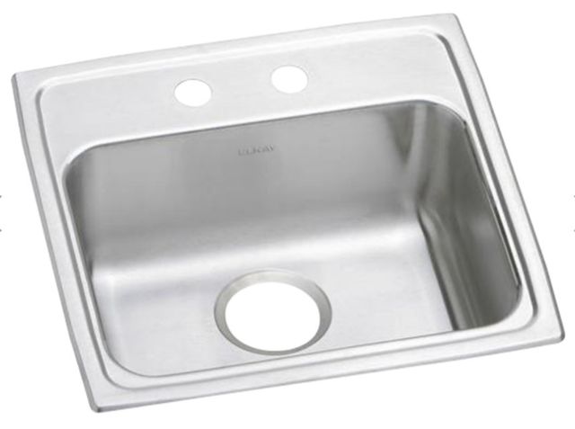Elkay Lustertone® Classic Lustruous Satin 20" x 19" 3-Hole Single Bowl Drop-in ADA Sink-0