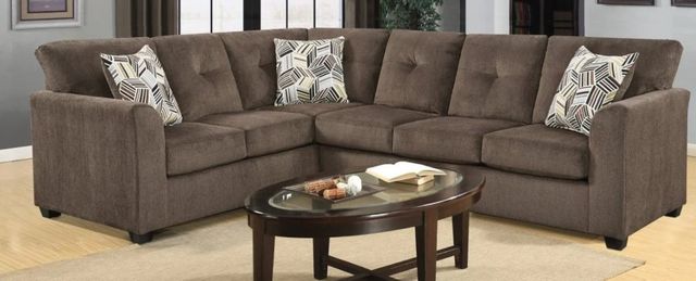 American Wholesale Furniture Kennedy 2-Piece Chocolate Sectional-3