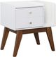 Elements International Sade White Nightstand-0