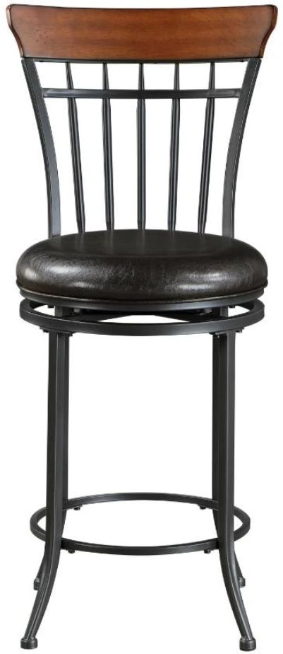 Homelegance® Ira Black/Dark Brown Counter Swivel Chair-2